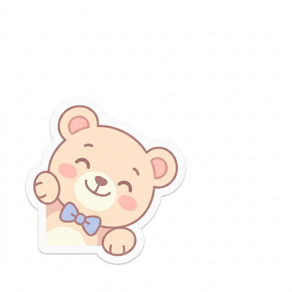 Cute bear sticker