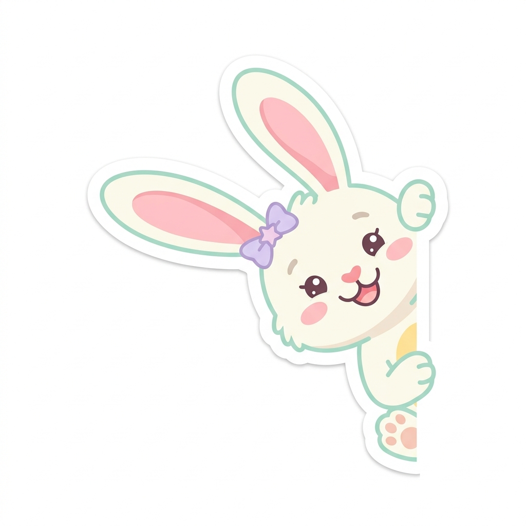 Cute bunny sticker